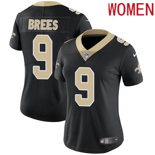 2019 Women New Orleans Saints #9 Brees black Nike Vapor Untouchable Limited NFL Jersey